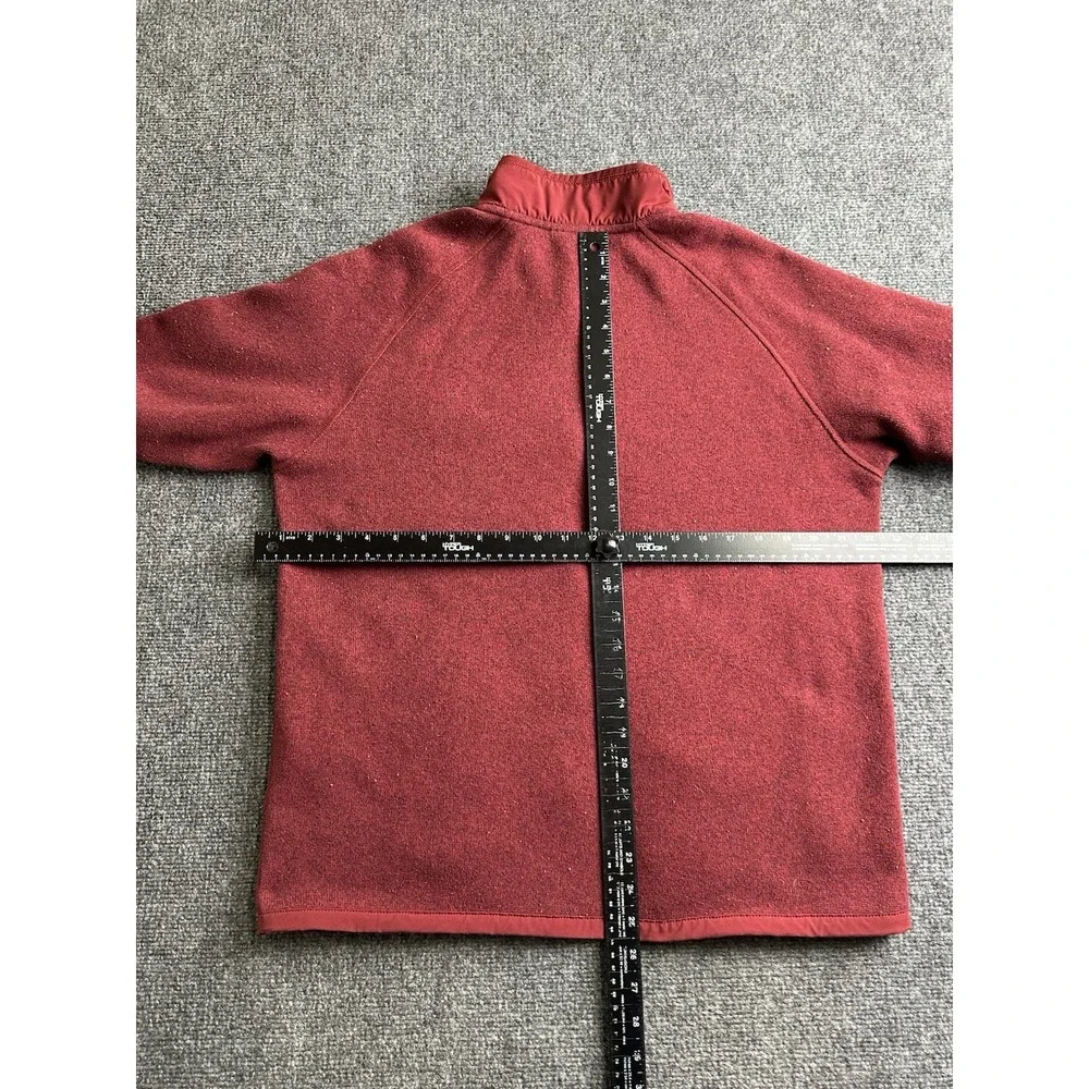 Mens The North Face Full Zip Sweatshirt Burgundy, Size M